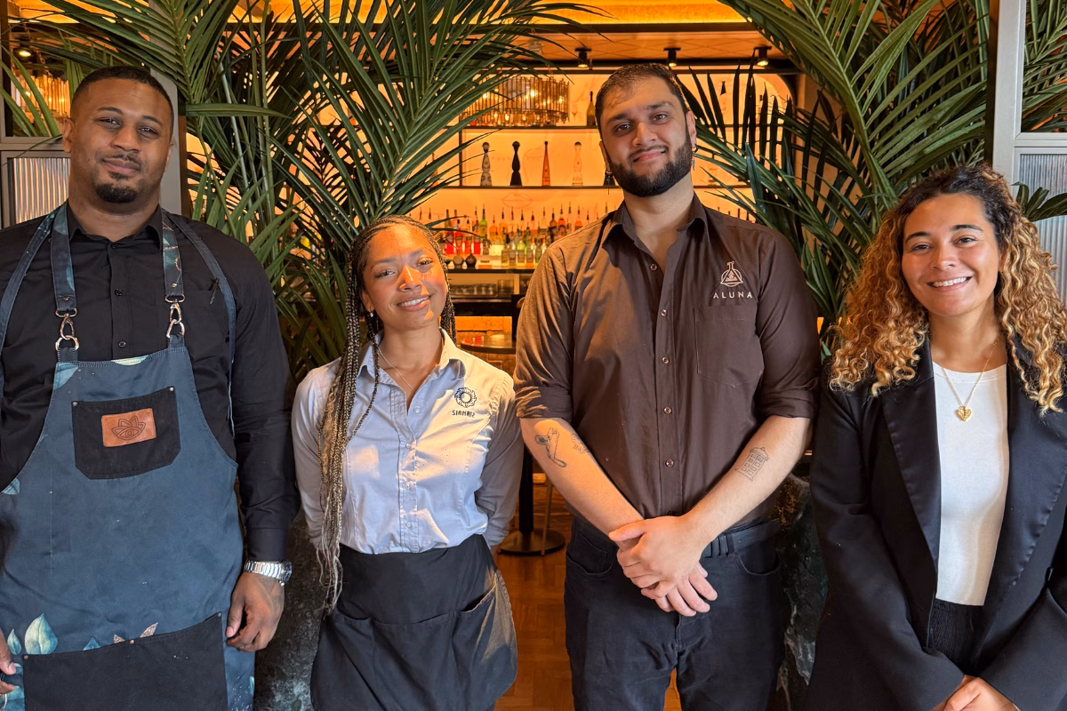 Group of bar staff smiling