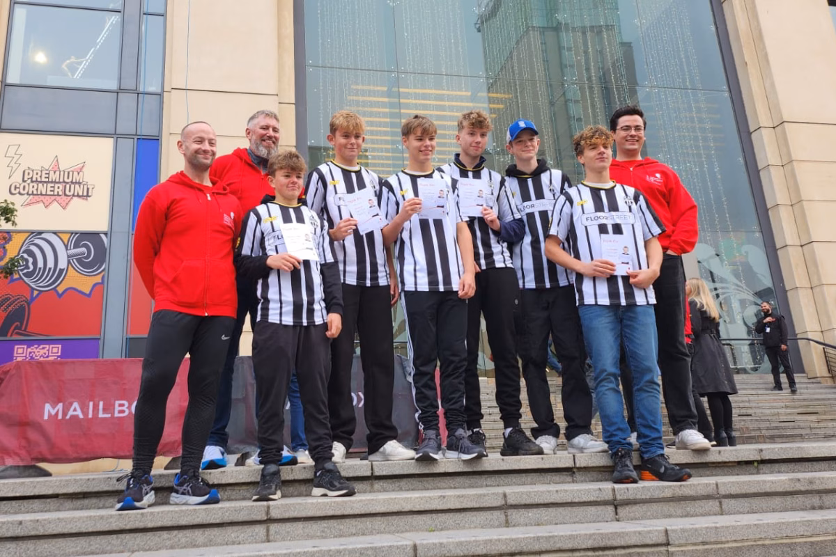 Bournville Warriors Under 16s holding fundraising certificates