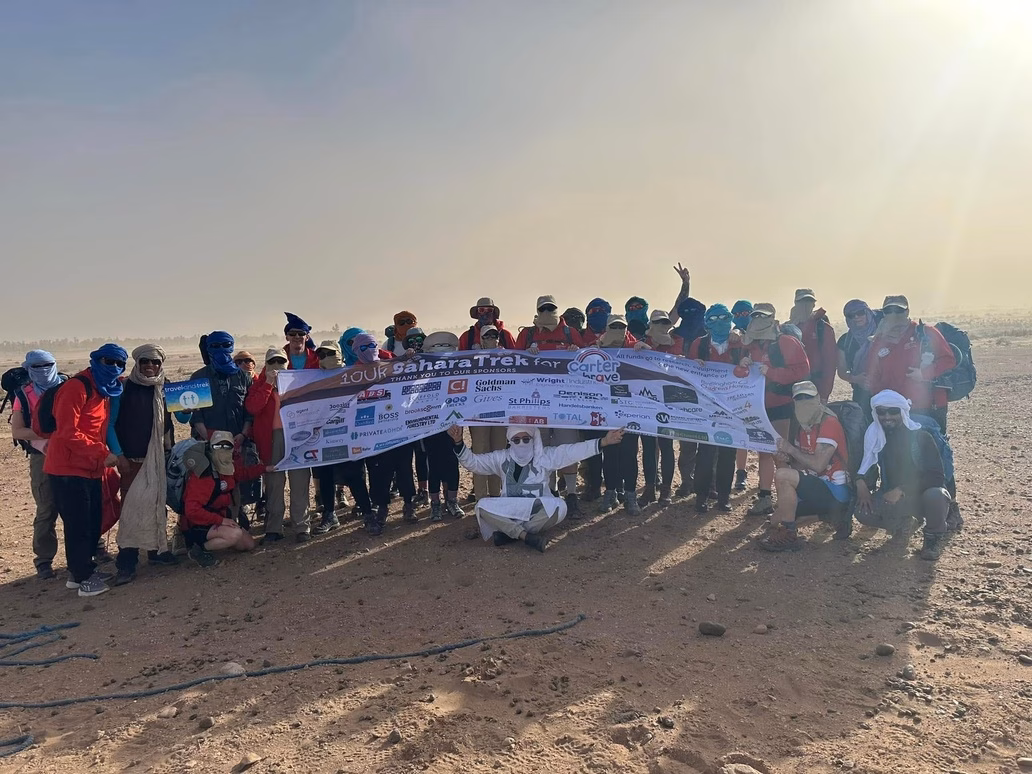 Fundraisers taking on a trek for our charity