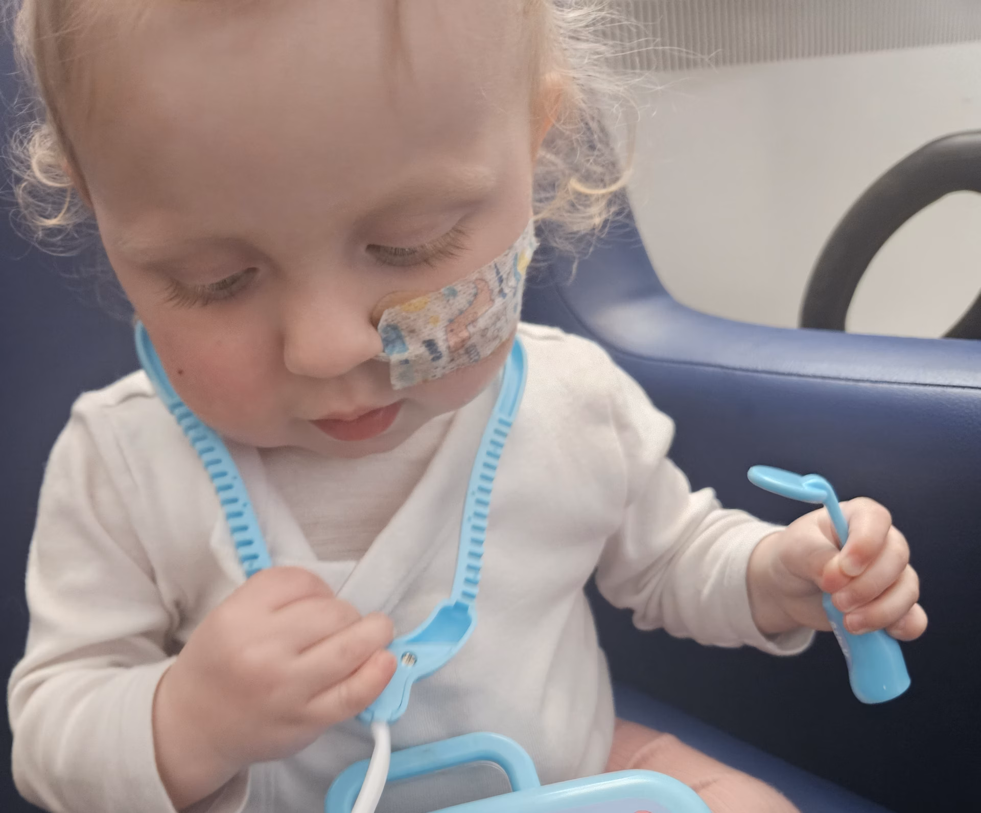 Baby playing with toy