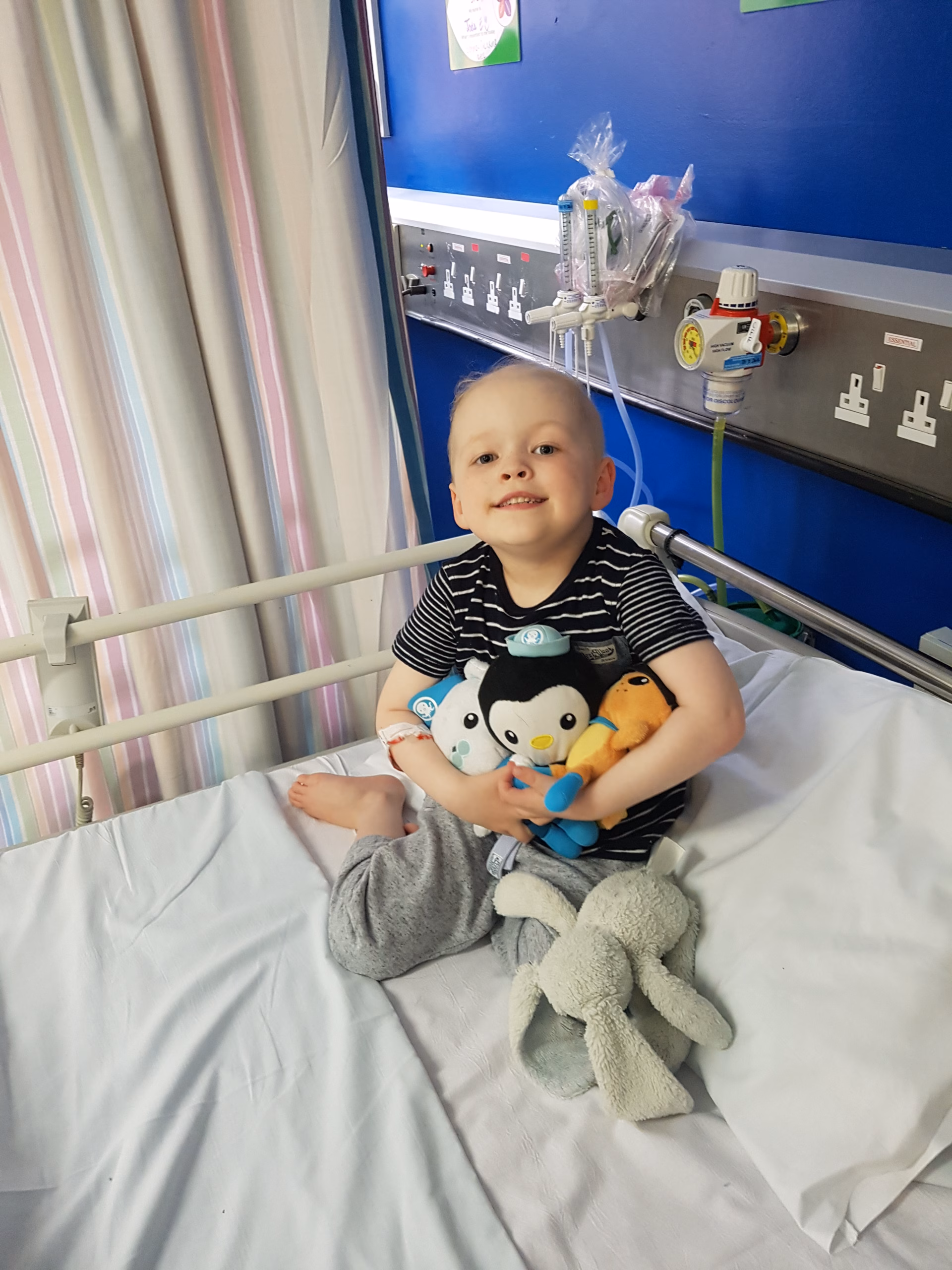 Young patient taking part in a medical research to starving leukaemia