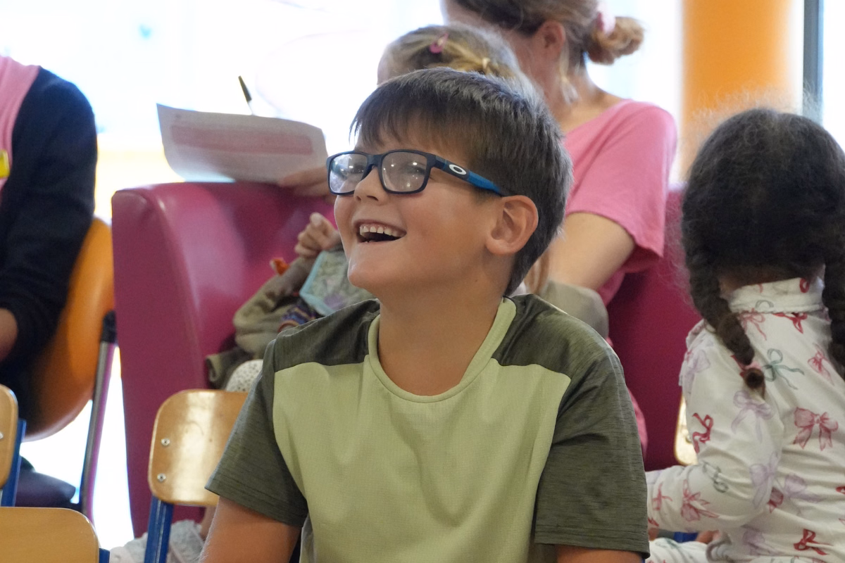 Kid smiling