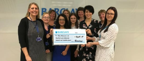 Barclays One fundraise for our charity